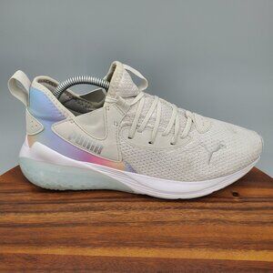 Puma Cell Vive Shoes Women's 10 White SIlver Lace Up Athletic Running Sneakers